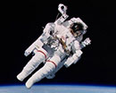 astronaut, cosmonaut, eva, extra-vehicular activity, space walk, spacewalk, microgravity, weightlessness, microg, micro gravity, micro g, zerog, zerogravity, zero g, zero gravity, space suit, space suite, ISS, International Space Station, NASA, ESA, Manned Manueuvering Unit (MMU), Bruce McCandless